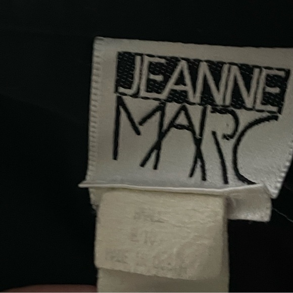 Y2K Jeanne Marc Black, White Abstract Mini Skater Skirt with Pleats Size S - Picture 5 of 5